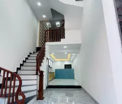 house for sale in song phuong, dan phuong. single house of 38m2, built with 4 split floors. the alley leading to phung market