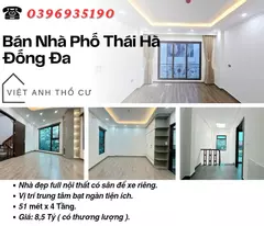 house for sale in thai ha dong da_front alley of the house_open area_rare area for money_51mx4t_price: 8.5 billion, contact: