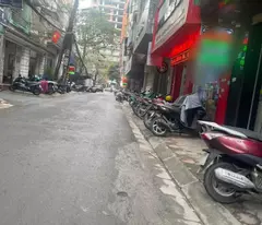 house for sale in thai ha on checkerboard alley - cars avoid sidewalks - residential area & office space