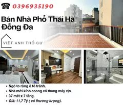 house for sale in thai ha street, 7 elevator floors, parking yard, 37mx7t, price: 11.7 billion, contact: 0396935190.