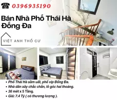 house for sale in thai ha street, beautiful house right away, hai thoang corner lot, 36mx5t, price: 7.4 billion, contact: 0396935190.