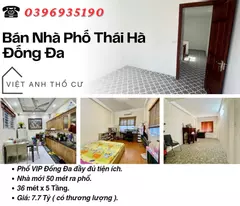 house for sale in thai ha street, beautiful new house, 50 meters to the street, 36mx5t, price: 7.7 billion, contact: 0396935190.