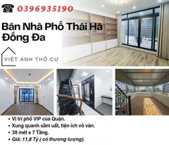 house for sale in thai ha street, brand new house, farm lane near cars, 38mx7t, price: 11.8 billion, contact: 0396935190.