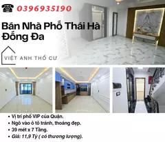 house for sale in thai ha street, elevator house, dep lane, 39mx7t, price: 11.9 billion, contact: 0396935190.