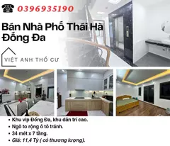 house for sale in thai ha street, new house with elevator, beautiful square window, 34mx7t, price: 11.4 billion, contact: 0396935190.