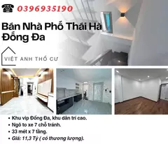 house for sale in thai ha street, prime location, excellent an sinh, 33mx7t, price: 11.3 billion, contact: 0396935190.