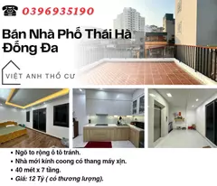house for sale in thai ha town, super nice house, fully furnished, right away, 40mx7t, price: 12 billion, contact: 0396935190.