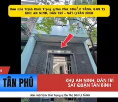 house for sale in trinh dinh trong, tan phu district, 60m², 2 floors - surrounding tan binh district