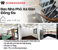house for sale in xa dan_two open sides_with parking lot_46mx4t_price: 7 billion_contact: 0396935190.