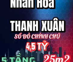 house for sale nhan chinh - thanh xuan - 5 floors - 4.5 billion - full interior