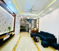 house for sale on hao nam street, three-story alley, beautiful new house, 35mx5t, price: 7.4 billion.