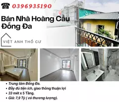 house for sale on hoang cau street, district center, thousands of amenities, 33mx5t, price: 7.9 billion, contact: 0396935190.