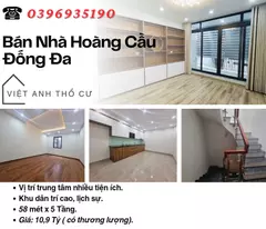 house for sale on hoang cau street, modern construction, near car parking, 58mx5t, price: 10.9 billion, contact: 0396935190.