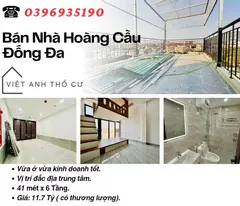 house for sale on hoang cau street, ngo thong, good business, 41mx6t, price: 11.7 billion, contact: 0396935190.