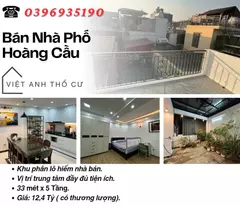 house for sale on hoang cau street, rare house for sale, subdivision area, 33mx5t, price: 12.4 billion, contact: 0396935190.