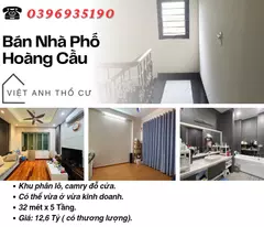 house for sale on hoang cau street, sidewalk lot, toyota camry parked door, price: 12.6 billion, contact: 0396935190.
