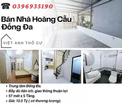 house for sale on hoang cau street, two sided house, near lake, 57mx5t, price: 10.5 billion, contact: 0396935190.