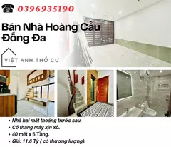 house for sale on hoang cau street, two sides, with elevator, 40mx6t, price: 11.6 billion, contact: 0396935190.