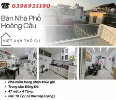 house for sale on hoang cau street, wide lane, open front, 47mx4t, price: 10 billion, contact: 0396935190.