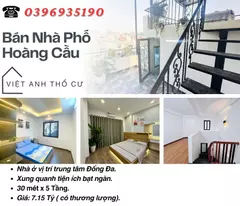 house for sale on hoang cau street_resident construction_near sinh thai lake_30mx5t_ price: 7.15 billion_contact: 0396935190.