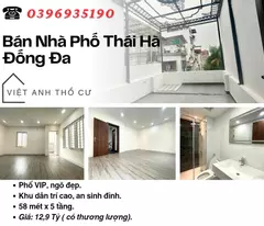 house for sale on thai ha street, dep lane, square book, 9 bedrooms, 58mx5t, price: 12.9 billion, contact: 0396935190.