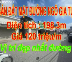 house for sale on the street at ngo gia tu, 198m2, very good price only 120 million/m2,
