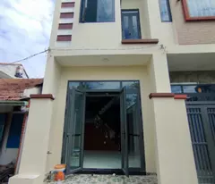 house for sale with 1 ground floor and 1 floor, near school, market, 100m from bui huu nghia street (tan van ward)