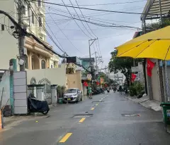 land for sale (10x45) with free house c4, tan thoi hiep 14 frontage, vip location chdv construction district 12