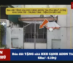 land sale free social house next to aeon tan phu 68m² - 6.19 billion