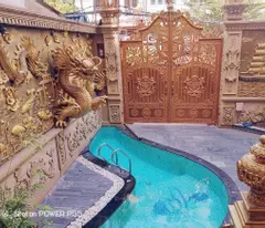 luxury villa with solid red wood and 24k gold plated - 5 minutes to the airport, go vap center, 600m2,