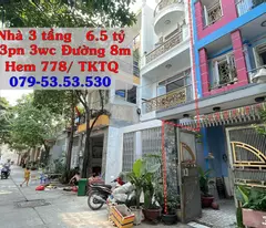modern 3-storey house for sale, 8m car alley, 1 minute from tan ky tan quy - near go xoai market, school,