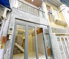 new 1-story house for sale near the front of hxh au duong lan street, ward 3, district 8
