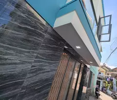 new 2-storey house for sale in nguyen thai hoc alley, close to dam thong market, 2/4 street). includes 2 air-conditioned bedrooms