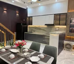 new 3-storey house for sale at bui quang la social house 70m2 (5.4*13m) close to pham van bach market slightly 6 billion