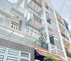 new house for sale, 3 floors, car alley, au duong lan street, ward 3, district 8