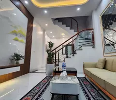 new house for sale, 4 floors x 4 bedrooms, fully furnished - kim giang thanh xuan street