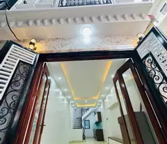 newly constructed residential house for sale corner lot in temple area, hoang mai. 6 floors x35m2. preschool 7 years old.