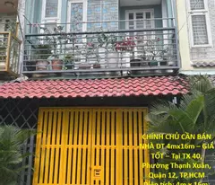 owner for sale house 4mx16m - good price - at tx 40, thanh xuan ward, district 12, hcmc