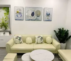 sale in ho tung mau collective, 3rd floor beautiful house ready to move in, 3 bedrooms, good furniture, car parking under the stairs