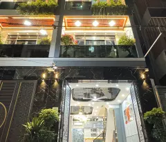selling 100% newly built car alley house in dao tong nguyen, nha be: 4x13m, 4 floors