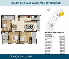 selling 3 bedroom, 3 bathroom apartment at blue sky tower, 3.7 billion, 115m2, district 2, hcm with preferential price