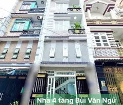 selling 4-storey house on bui van ngo street, ht ward, district 12, area 38.3m2 (4mx10m) 6m alley price 4.4 billion (tl)