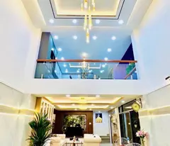 selling a 5-storey alley house in go vap, 77m2: new house, 4 bedrooms, pink book, price 13 billion, nice location, surrounding amenities