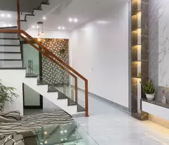 selling a newly built house with 3 floors in phu thuong doan alley, hai an, hai phong, dong dan point, price 2 billion 7, very beautiful