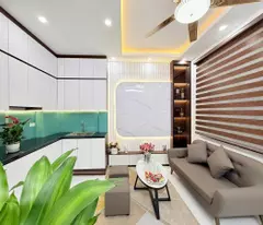 selling residential house built on kim giang street - 5 floors, fully furnished, 30m from street - price 6.15 billion