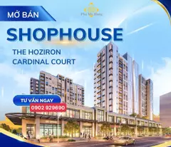 selling shophouse on the corner of street 10, cardinal court phu my hung project, opposite office buildings