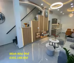 selling social house nguyen van dau, 2 bedrooms, brand new house right at 4 billion