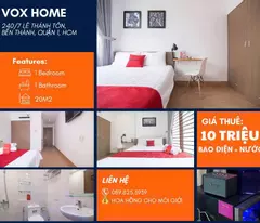serviced apartment for rent in the center of district 1, city. hcm, only 3 minutes walk from ben thanh market.