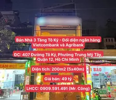 storey house for sale in to ky - opposite vietcombank and agribank, area 200m2, price only 49 billion