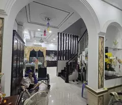 super nice 4-storey villa 125m2, frontage to duong cat loi, 80m to huynh tan phat, close to phu xuan market